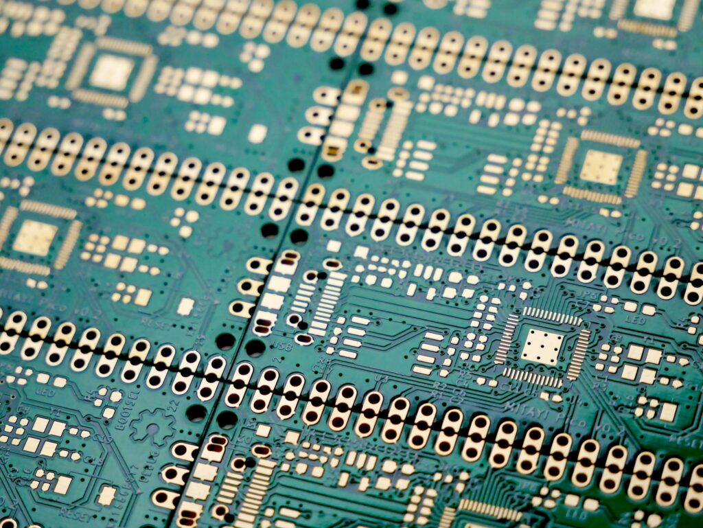 close up of pcb