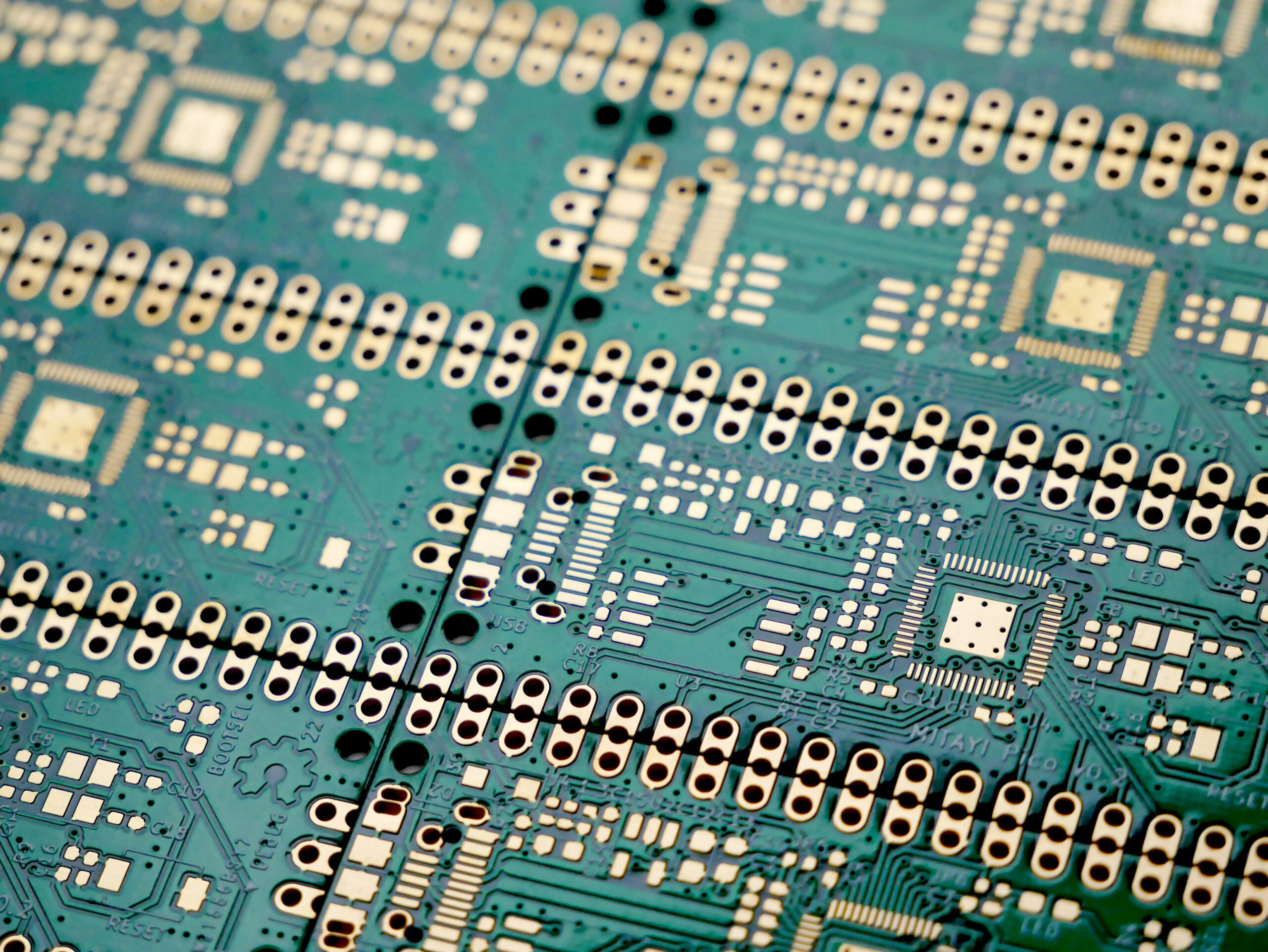 close up of pcb